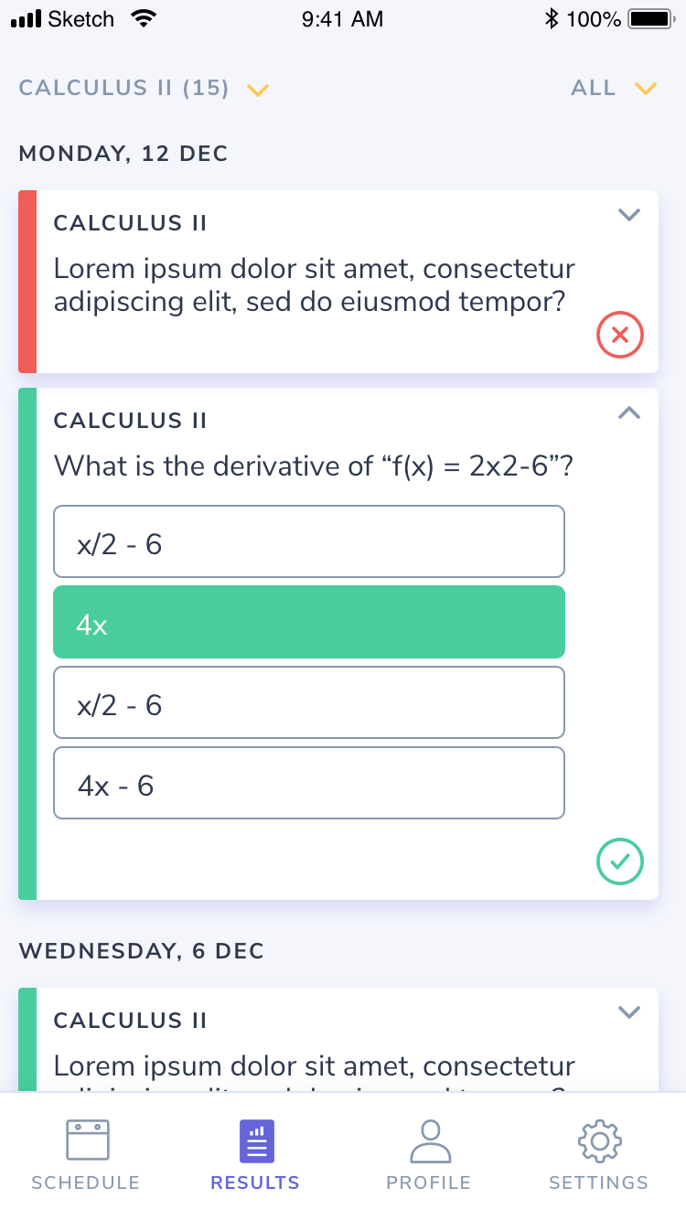 Correct answer detail